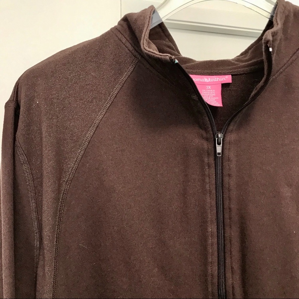 Woman Within brown sporting pants & jacket